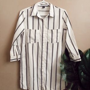 F21 button down dress